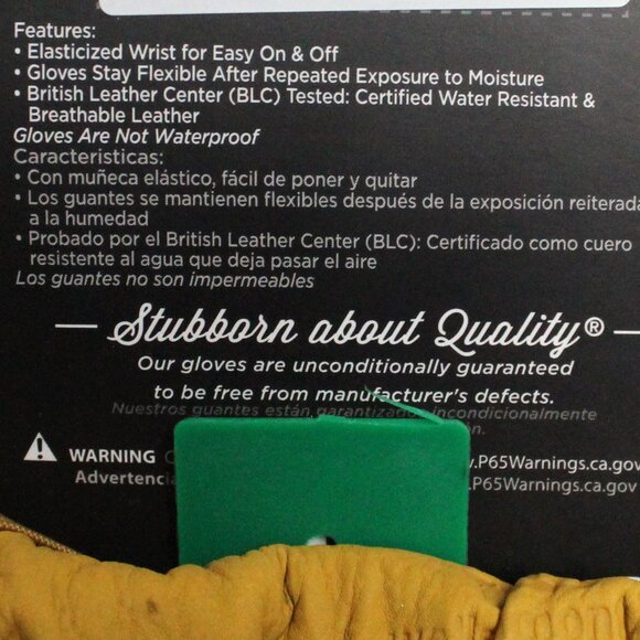 Wells Lamont Hydra Hyde Men's XL Grain/Split Leather Tan Elastic Wrist Gloves - Picture 5 of 7